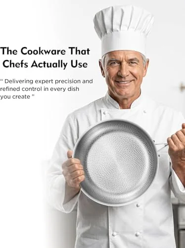 The titanium pan with a full dinner of meat and vegetables