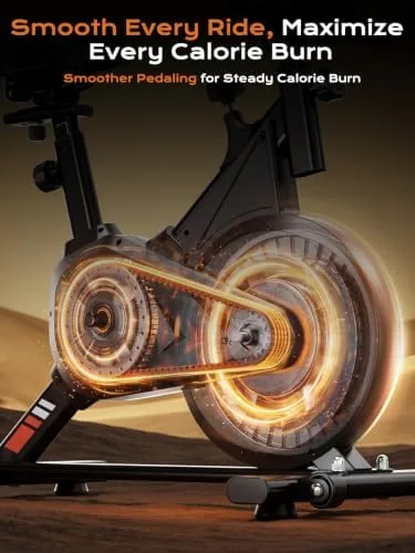 spin bike flywheel and belt drive housing