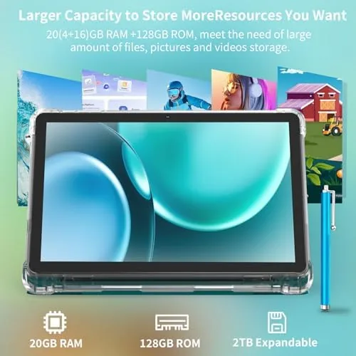 The Android 16 Tablet 10 inch Tablets, 20GB RAM 128GB ROM in real use