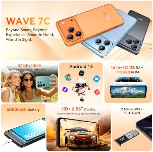 Close up of the orange back panel and dual camera module