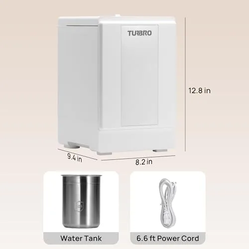 Testing the TURBRO 4L Stainless Steel Warm Mist Humidifier, 500mL/h Steam Vaporizer over two weeks