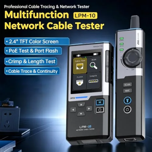 Close look at the LPM-10A Ethernet Tester,Wire Tracer Kit,for CAT5 CAT5e CAT6 RJ11 RJ45 build quality