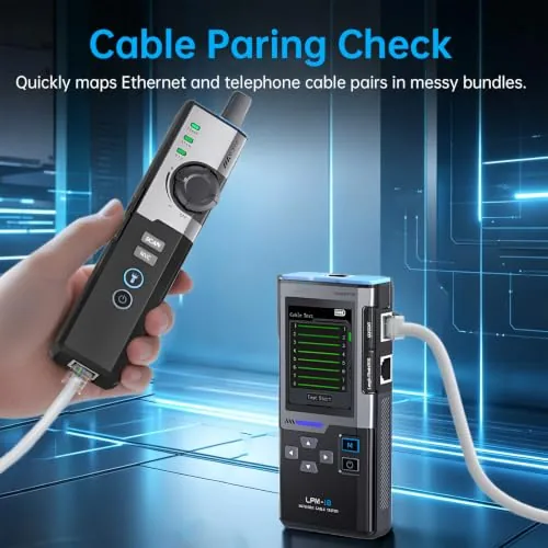 The LPM-10A Ethernet Tester,Wire Tracer Kit,for CAT5 CAT5e CAT6 RJ11 RJ45 in real use