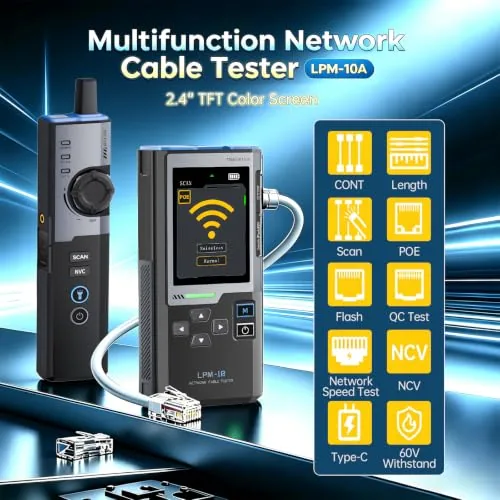 The LPM-10A Ethernet Tester,Wire Tracer Kit,for CAT5 CAT5e CAT6 RJ11 RJ45 compared in context