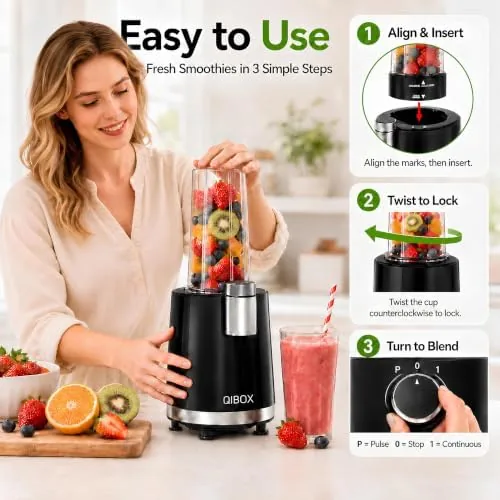 The QIBOX 2-in-1 Snow Cone Machine & Smoothie Blender | 700W in real use
