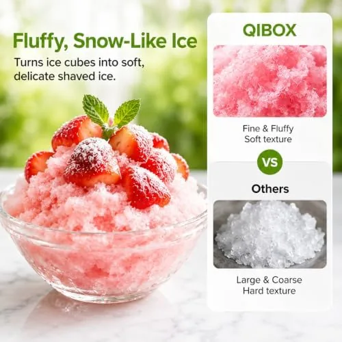 The QIBOX 2-in-1 Snow Cone Machine & Smoothie Blender | 700W compared in context