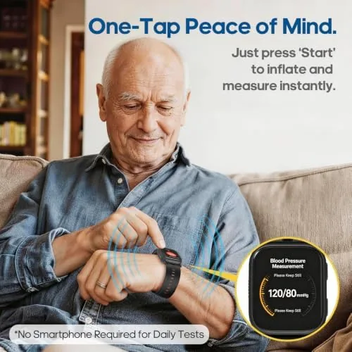 Another view of the Smart Blood Pressure Monitor Watch, FDA 510(k) Clearance (Gunmetal Gray)