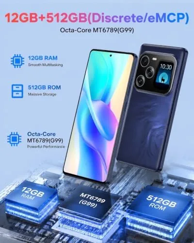 Another view of the W & O Unlocked Phones with 6.67" FHD+ Curved Display
