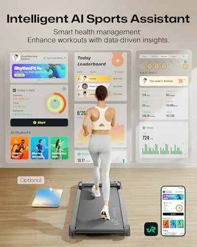 UREVO walking pad deck with the remote control