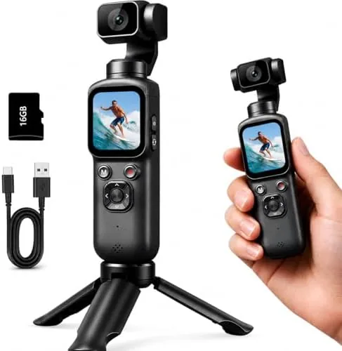 Pocket Vlogging Camera for YouTube, Handheld Gimbal Blogging Cam | 330° Rotating Lens & Review: Tested and Rated