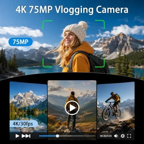 Close look at the Pocket Vlogging Camera for YouTube, Handheld Gimbal Blogging Cam | build quality