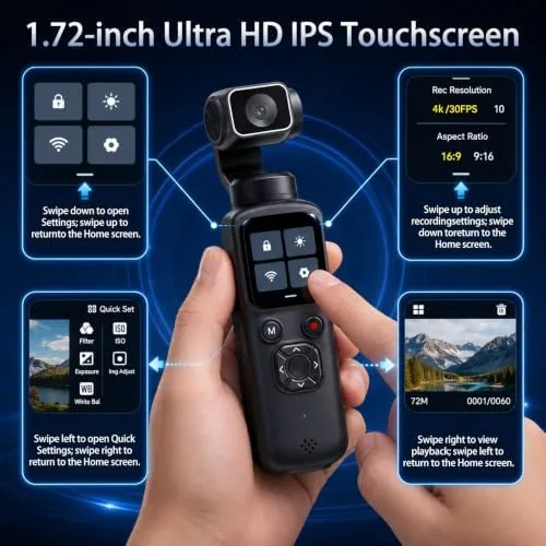 The Pocket Vlogging Camera for YouTube, Handheld Gimbal Blogging Cam | in real use