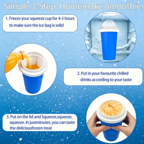 Testing the 2PCS 500ML Slushie Maker Cup, DIY Magic Slushy Maker Squeeze over two weeks