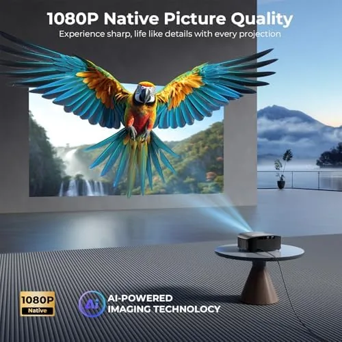 The GOODEE Mini Projector [Official Licensed Google TV] Built-in Apps | in real use