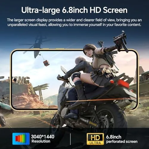 The W24 Ultra held in one hand showing the full screen