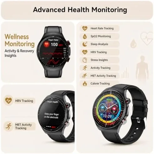 Another view of the Smartwatch for Men, Bluetooth Calling, 1.43" AMOLED Display, 10-Day Battery