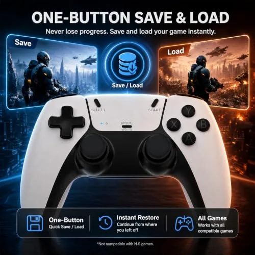 The game stick menu showing the game library on a television screen
