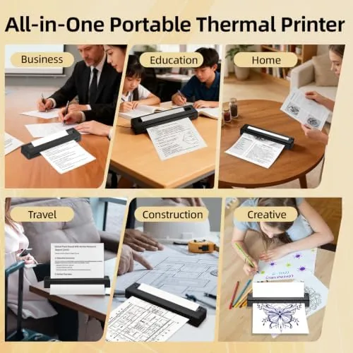 The Portable Thermal Printer Wireless Bluetooth Inkless for Travel | 8.5"x11" compared in context