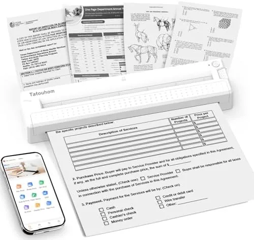 Testing the Portable Thermal Printer Wireless Bluetooth Inkless for Travel | 8.5"x11" over two weeks