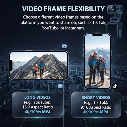 The 4K Vlogging Camera, Handheld Pocket Camera for YouTube, Gimbal Digital in real use