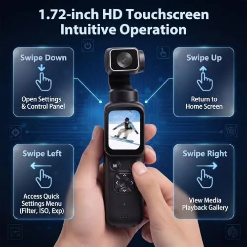 The 4K Vlogging Camera, Handheld Pocket Camera for YouTube, Gimbal Digital compared in context