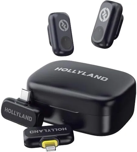 Close look at the Hollyland Lark A1 Combo 2-Person Wireless Microphone System with USB-C build quality