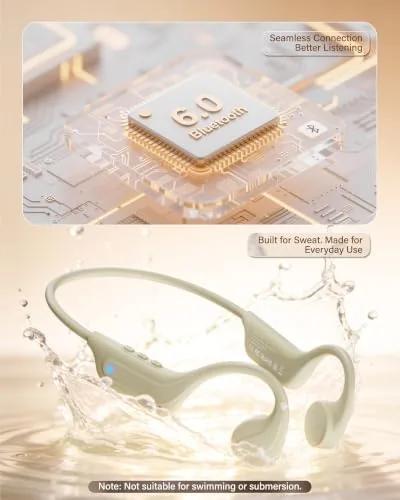 The New Bone Conduction Headphones Bluetooth 6.0, Open Ear Earbuds with compared in context