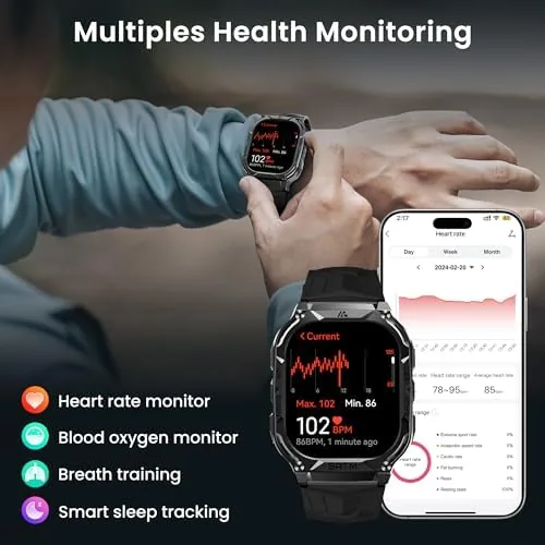 Sleep tracking summary screen on the AMAZTIM companion app