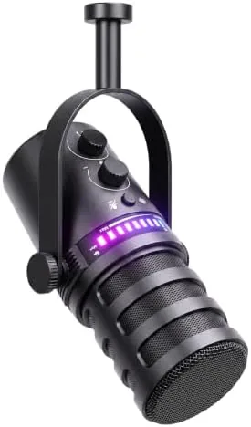 Overview of the Streaming Microphone for Discord, RGB Mic for PC | Supercardioid
