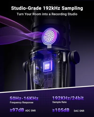Close look at the Streaming Microphone for Discord, RGB Mic for PC | Supercardioid build quality