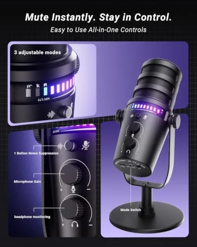 The Streaming Microphone for Discord, RGB Mic for PC | Supercardioid in real use