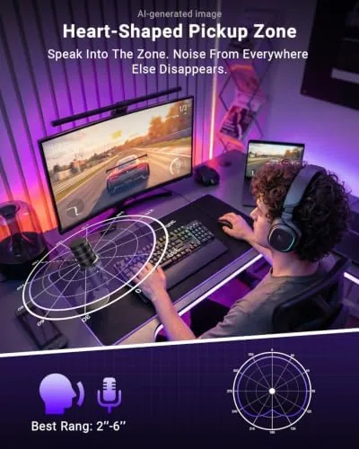 The Streaming Microphone for Discord, RGB Mic for PC | Supercardioid compared in context
