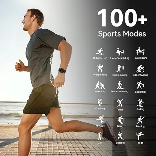 The AMAZTIM Smart Watch, Rugged Fitness Watch, 40 Days Battery, Flashlight in real use