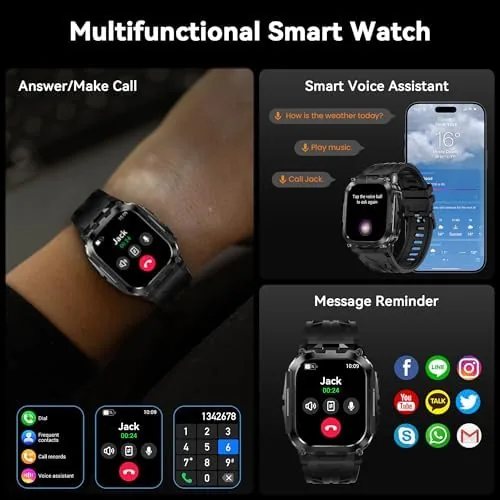 The AMAZTIM Smart Watch, Rugged Fitness Watch, 40 Days Battery, Flashlight compared in context