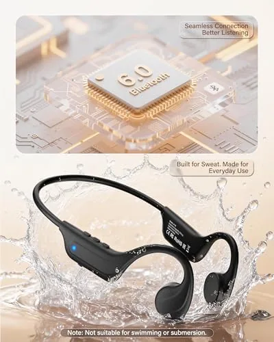 The New Bone Conduction Headphones Bluetooth 6.0, Open Ear Earbuds with compared in context