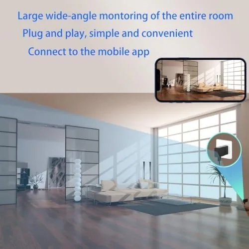 Detail shot of the Hidden Spy Camera, USB Charger Design, 1080P HD, Motion Detection features