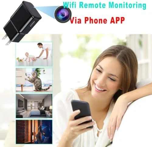 The Hidden Spy Camera, USB Charger Design, 1080P HD, Motion Detection in real use
