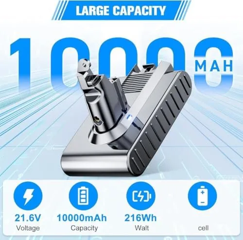 The battery slotting into the base of the vacuum handle
