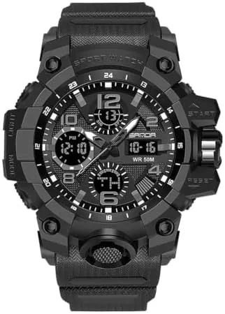 Close look at the Waterproof Sports Watches for Men with Night Light, Dual Display build quality