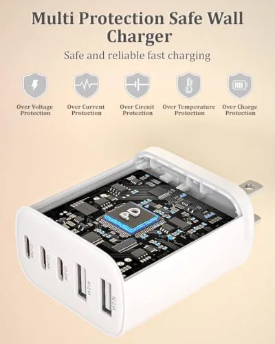The 100W 5-Port USB C Charging Blocks for iPhone 17 Charger in real use