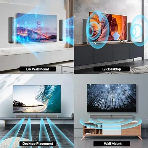 Close look at the Sound Bar for Smart TV, 80W Soundbar with Bluetooth/ARC/Opt/AUX Connect build quality