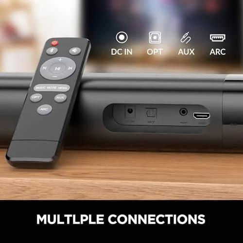 Testing the Sound Bar for Smart TV, 80W Soundbar with Bluetooth/ARC/Opt/AUX Connect over two weeks