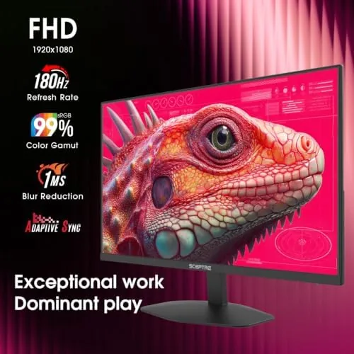 On screen display menu showing the 180Hz refresh rate setting