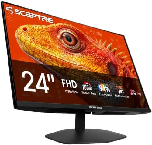 Overview of the New! Sceptre 24-inch Prime Gaming Monitor DisplayPort x2 165Hz HDMI