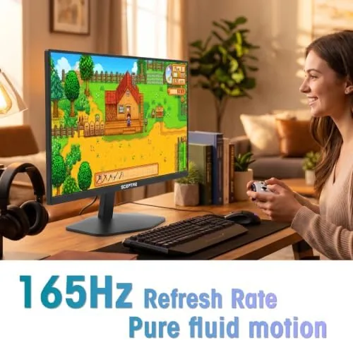 Another view of the New! Sceptre 24-inch Prime Gaming Monitor DisplayPort x2 165Hz HDMI