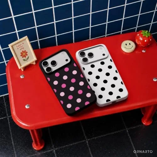The ORNARTO for iPhone 17 Pro Max Case, Liquid Silicone, Pink compared in context