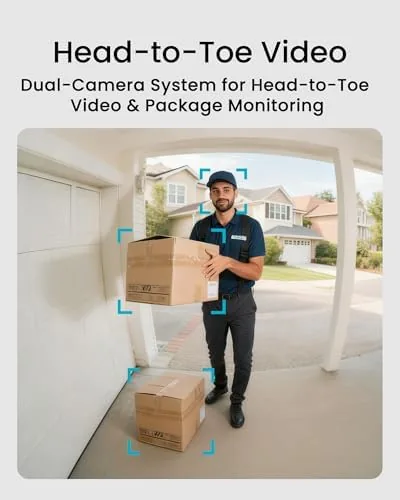 Detail shot of the youkey Wired Doorbell Camera No Subscription, 2K Dual‑cam Video Doorbell features