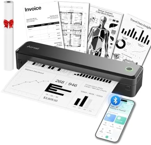 Overview of the A8 Portable Thermal Printer, Wireless Bluetooth Inkless Printer for Travel