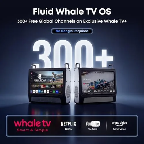 Detail shot of the Portable TV 15.6 Inch 1080P Smart TV with 60W Speakers features