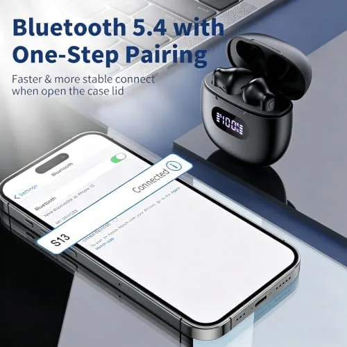 Another view of the Wireless Earbuds Bluetooth 5.4 Headphones IPX7 Waterproof Earbuds | 48H